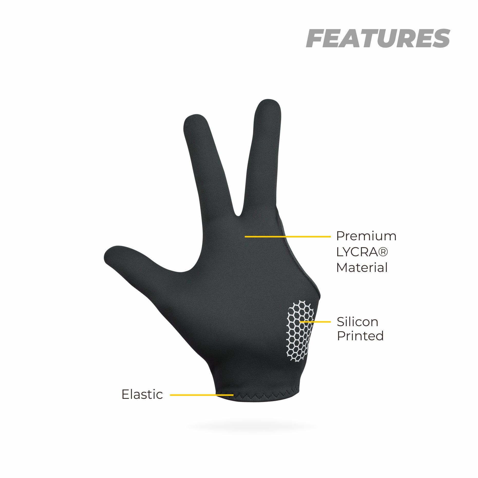 Cue Full Finger Billiard Gloves