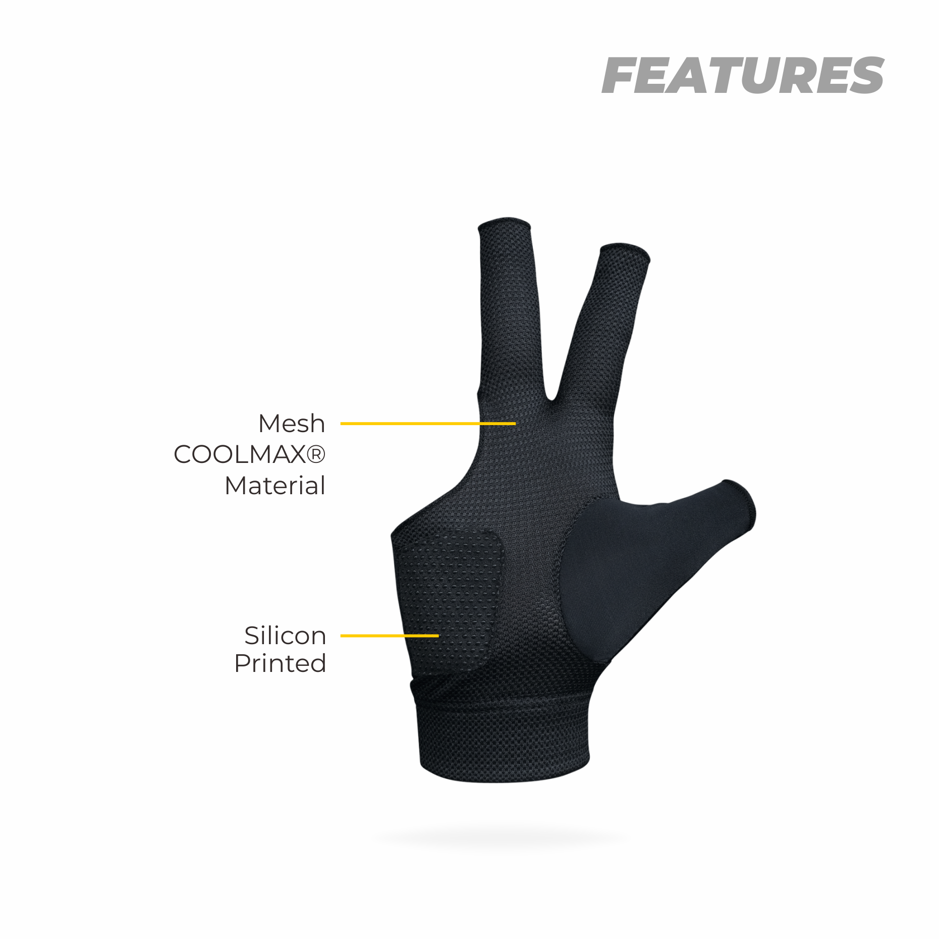 (Right) Half Finger Dezz Billiard Gloves