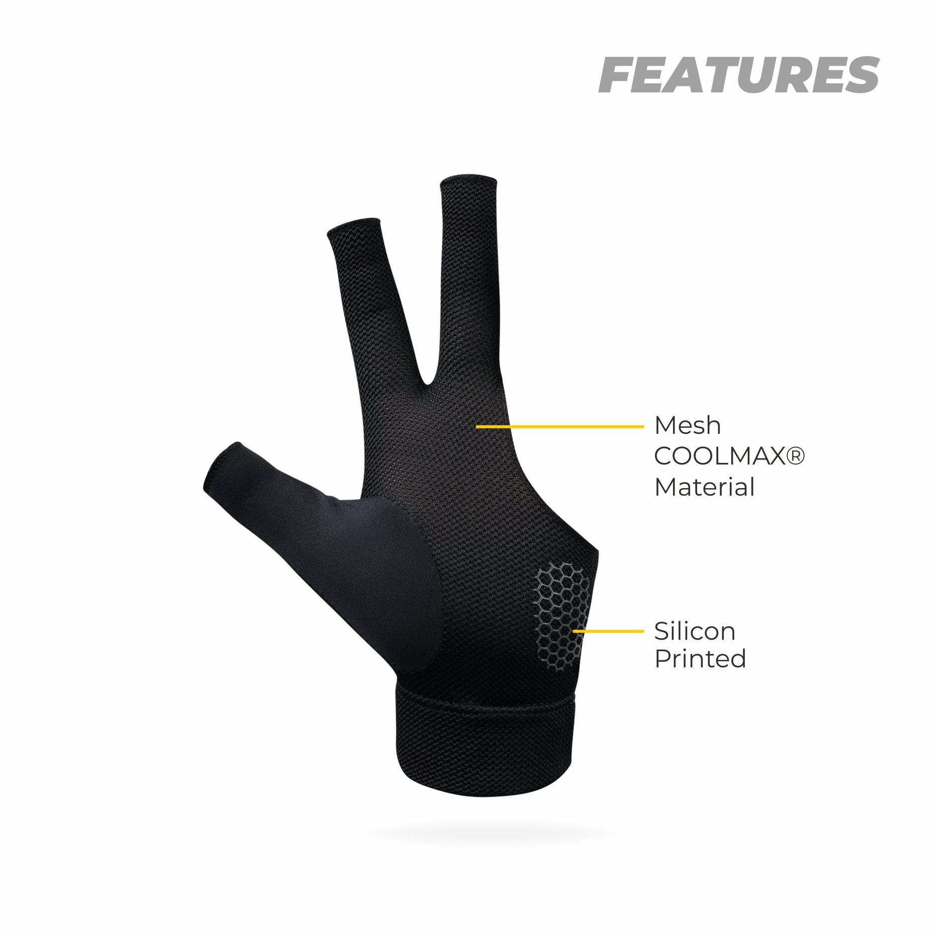 Welly Half Finger Billiard Gloves