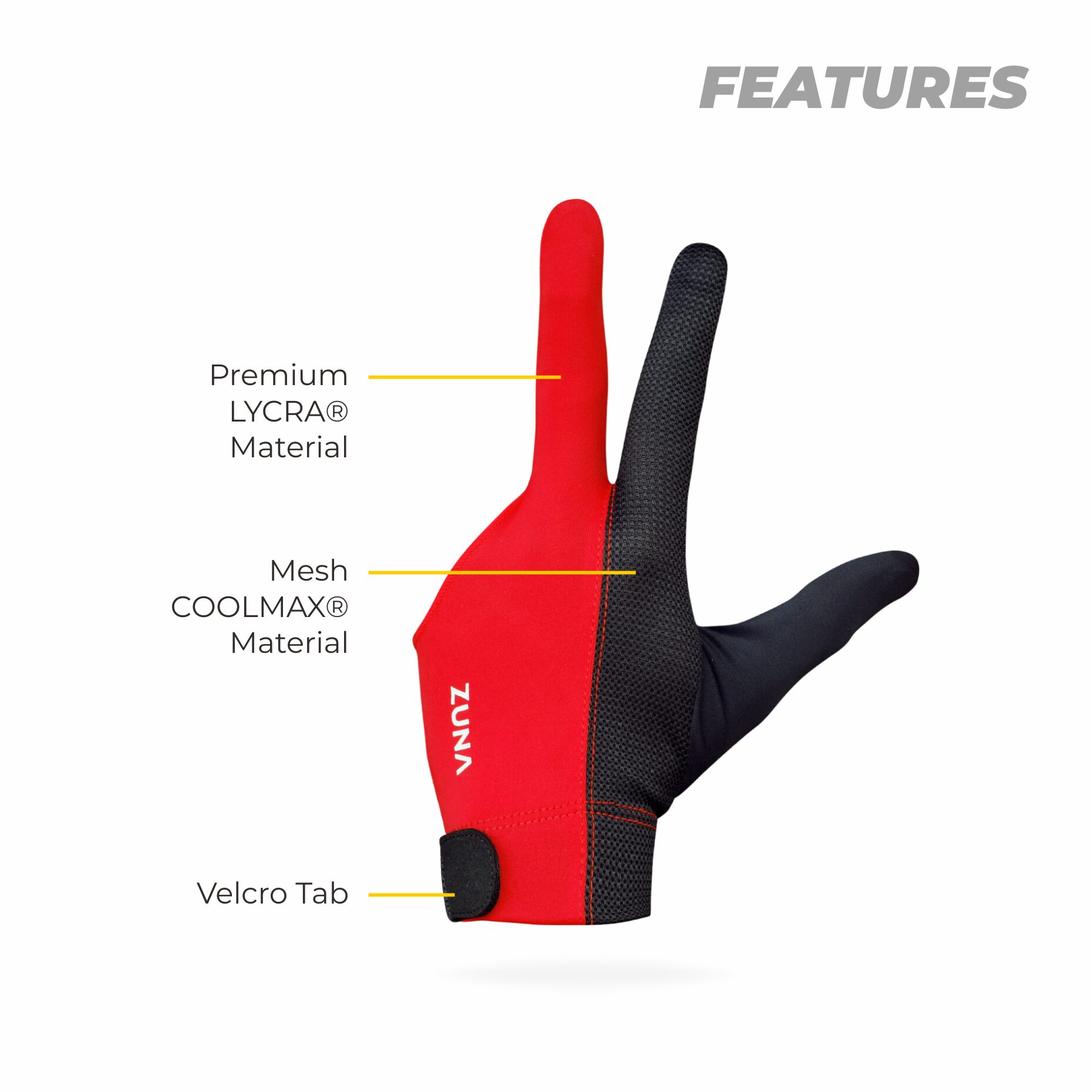 Dezz Full Finger Billiard Gloves