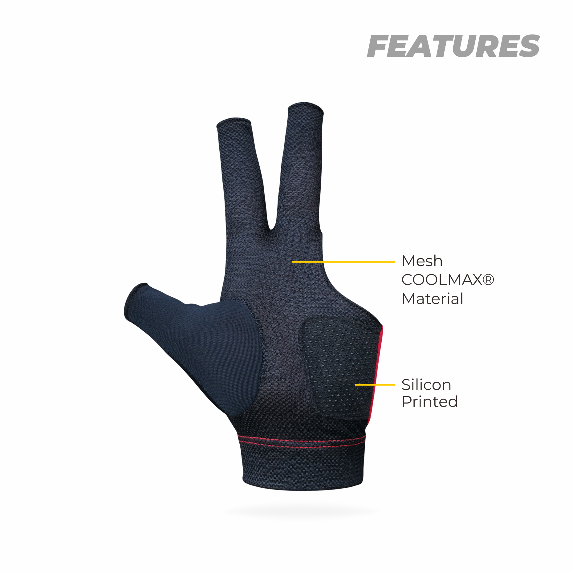Dezz Half Finger Billiard Gloves