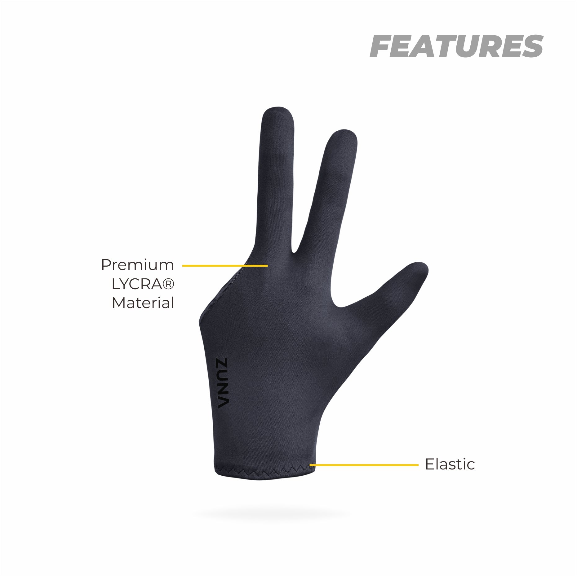 Cue Full Finger Billiard Gloves