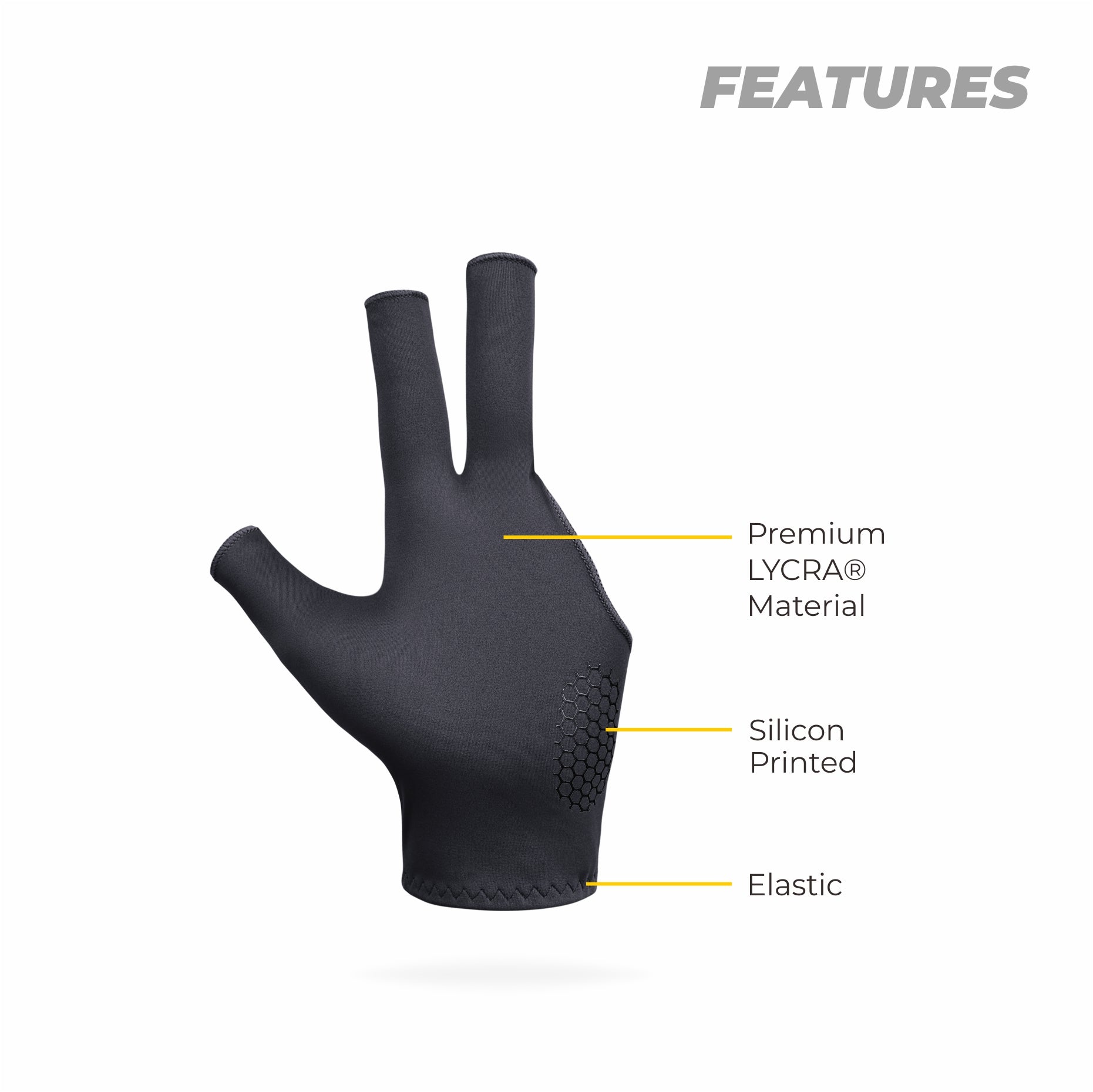 Cue Half Finger Billiard Gloves