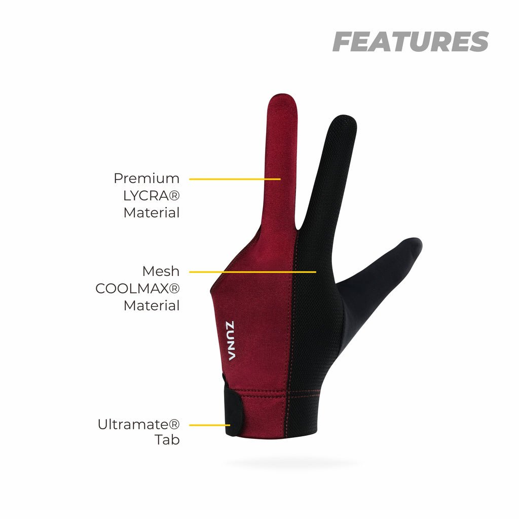 Dezz Full Finger Billiard Gloves